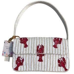 Lobster Beaded and Sequin Shoulder Bag NWT